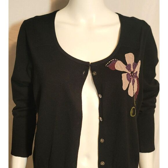 J. Jill Embroidered Cardigan - Size MP - Picture 5 of 11